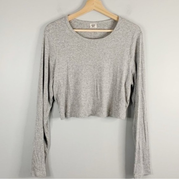 Sunday Best Tops - Aritzia Sunday Best Light Gray Crop Top